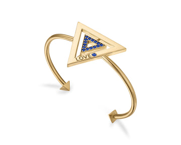 Truly Loved Sapphire and 18k Gold Cuff Bracelet