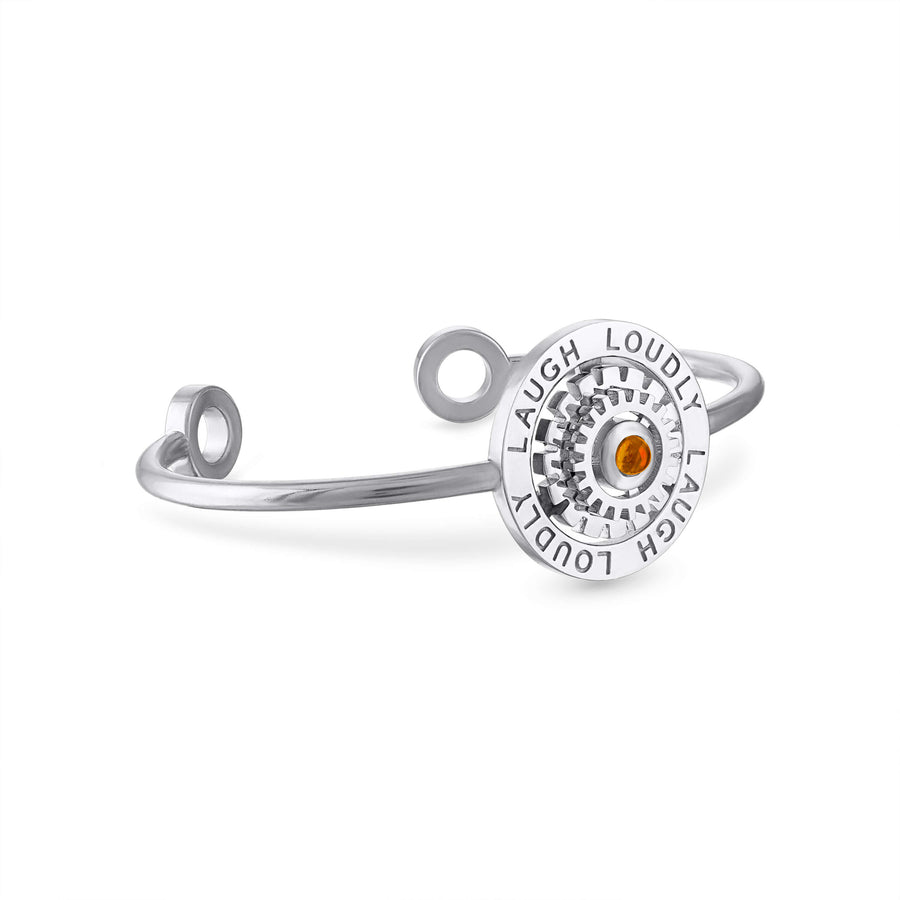 Laugh Loudly Citrine Cuff in Sterling Silver