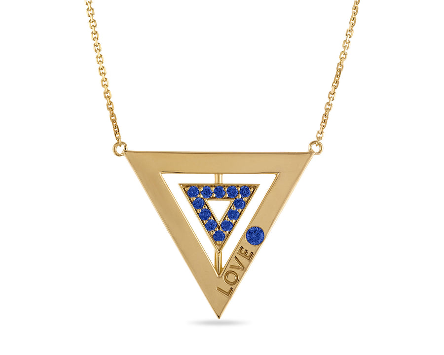Truly Loved Sapphire and 18k Gold Necklace