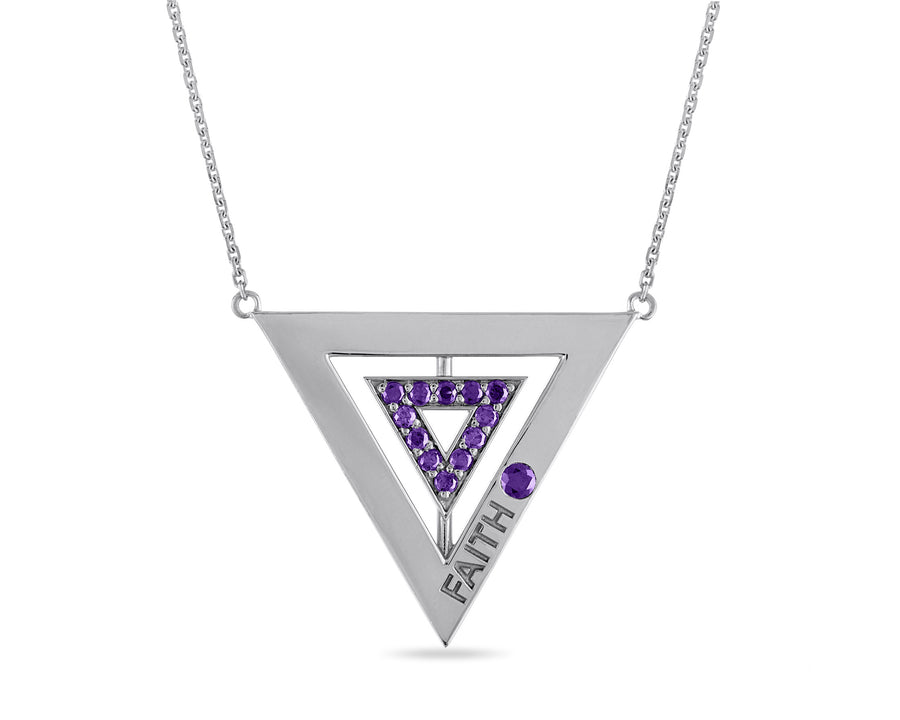 Now Faith Amethyst and Sterling Silver Necklace