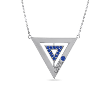 Truly Loved Sapphire and Sterling Silver Necklace