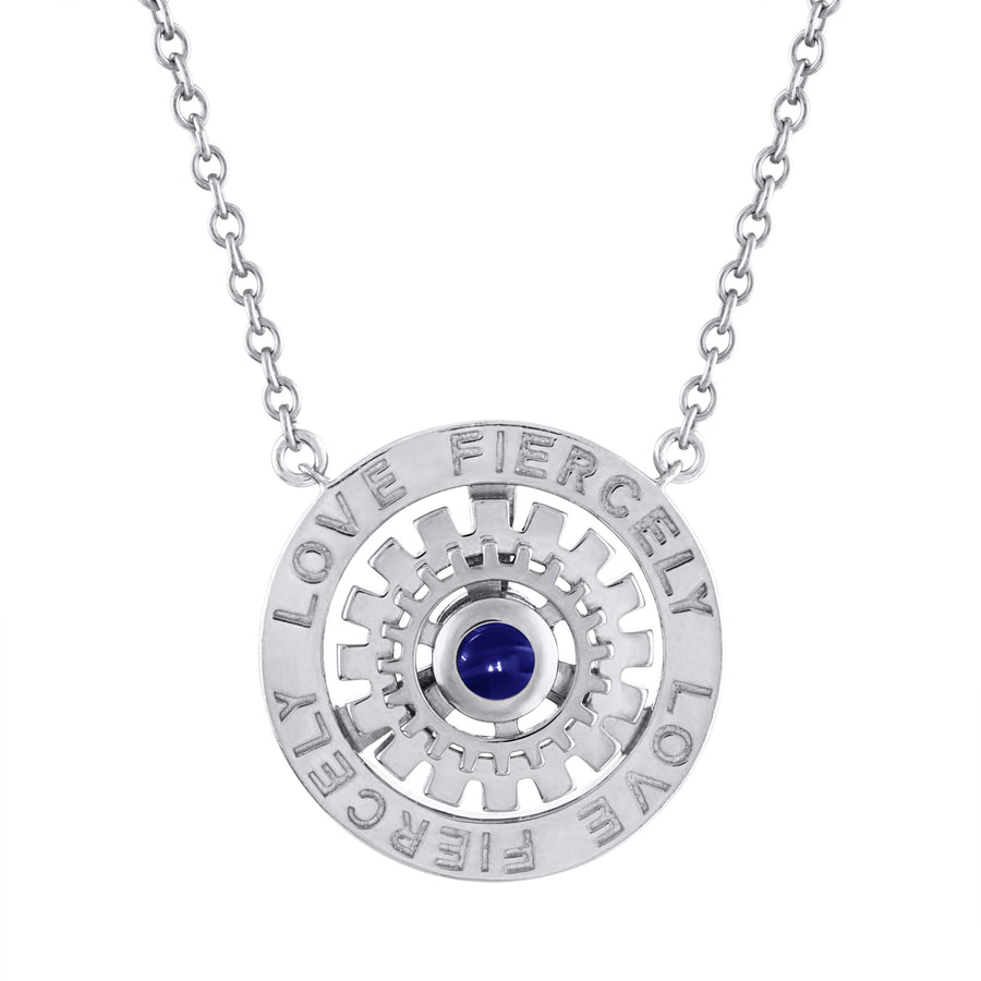 Love Fiercely Sapphire Necklace in Sterling Silver